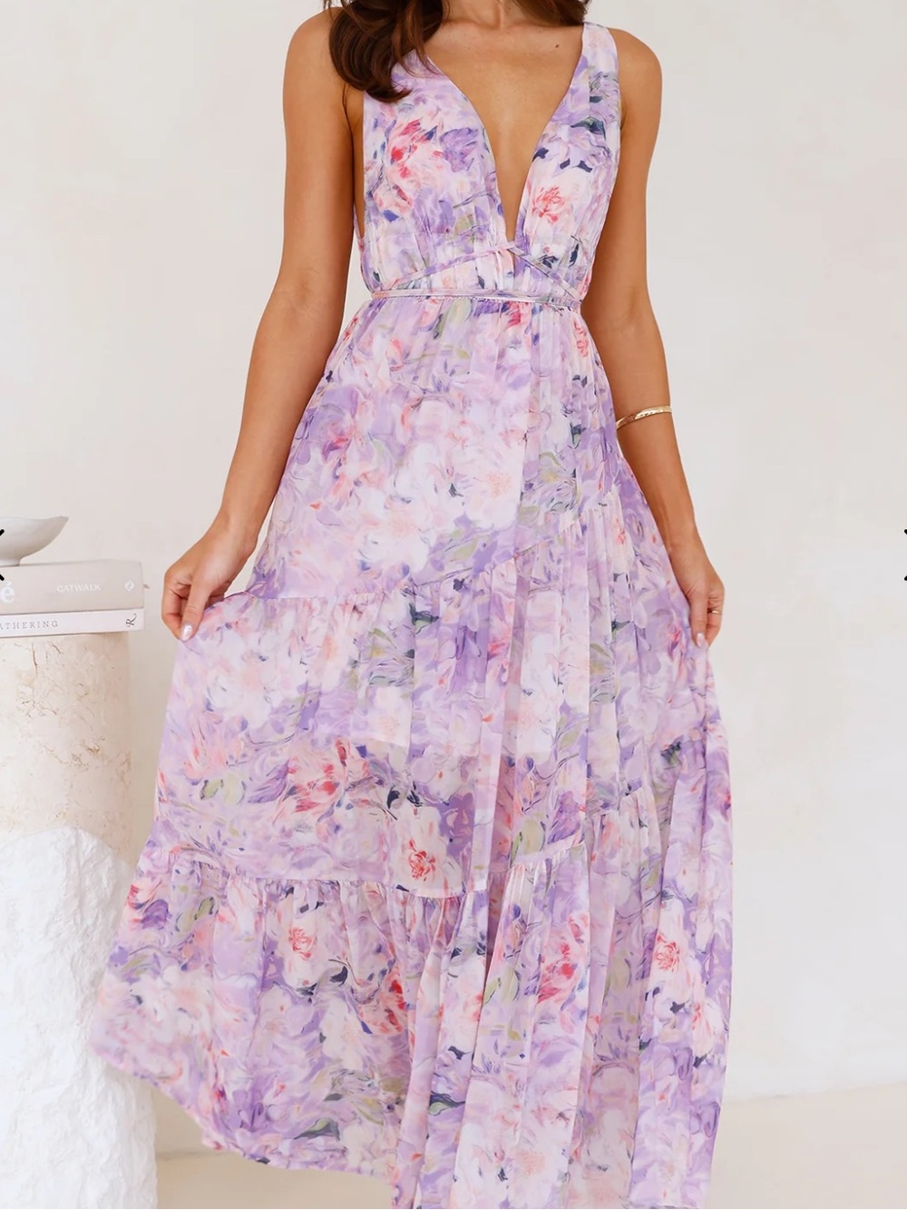 HELLO MOLLY - ZEPHYRA MAXI DRESS LILAC SMALL